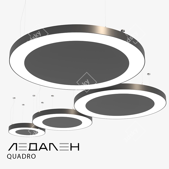 Elegant Round OMBRA Lamp 3D model image 3