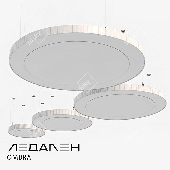 Elegant Round OMBRA Lamp 3D model image 6