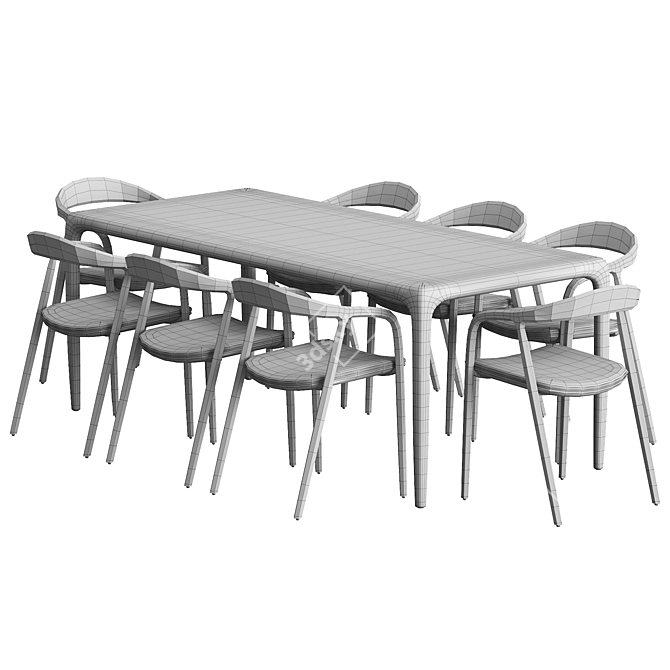 Artisan Neva Table & Chair Set 3D model image 5
