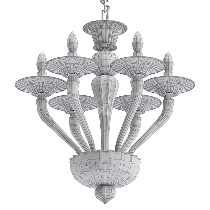 Elegant Murano 1152 Chandelier 3D model image 2