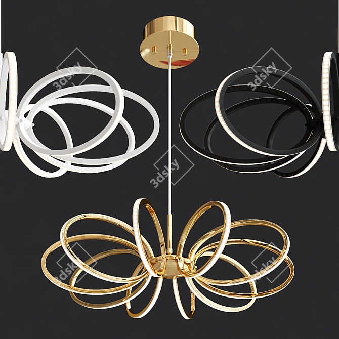 Elegant LED Chandelier - Tela 3D model image 1