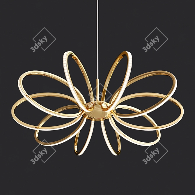 Elegant LED Chandelier - Tela 3D model image 3