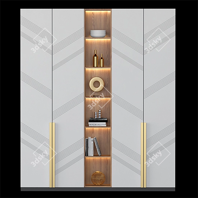 Modern Shelf Design for Visualizations 3D model image 2