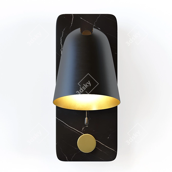 Luxury Marble Base Gold Interior Cristiani Luminaire 3D model image 4