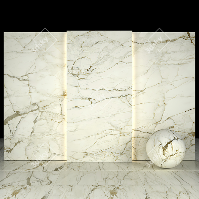 Elegant Calacatta Old Stain Marble 3D model image 2