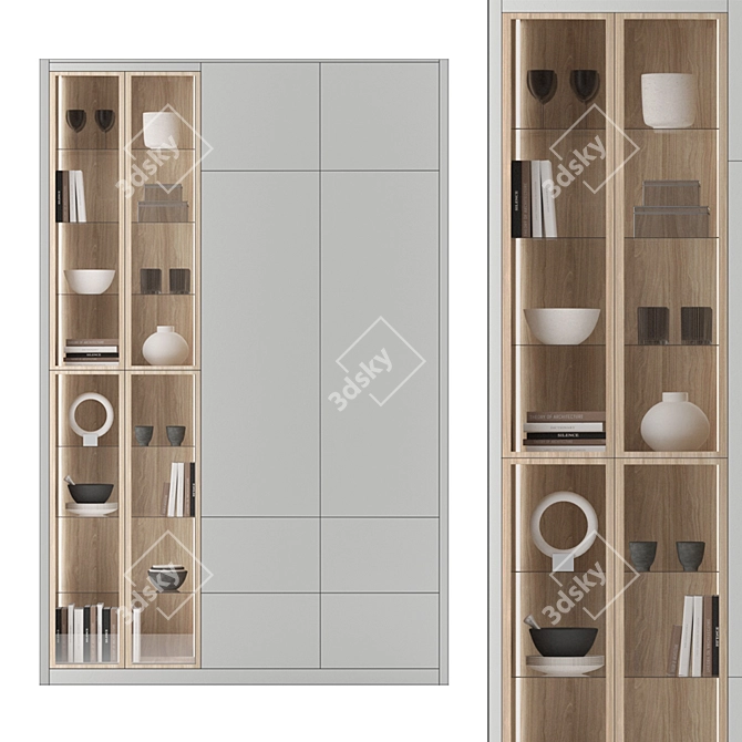 Organized Illuminated Cupboard Set 3D model image 1