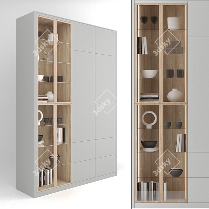 Organized Illuminated Cupboard Set 3D model image 2