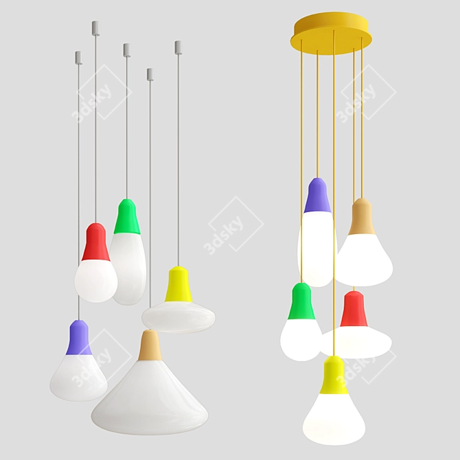 Elegant Martinelli Luce Pendant Light 3D model image 3