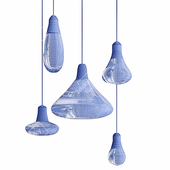 Elegant Martinelli Luce Pendant Light 3D model image 5