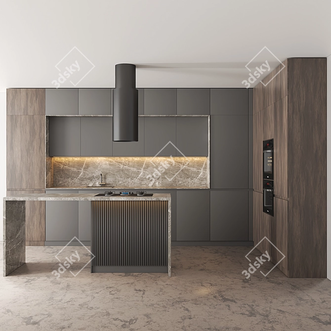 Modern Kitchen04 | 2015 Version | Vray+Corona Render | 3Ds Max 2015 3D model image 1