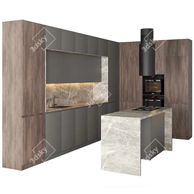 Modern Kitchen04 | 2015 Version | Vray+Corona Render | 3Ds Max 2015 3D model image 7