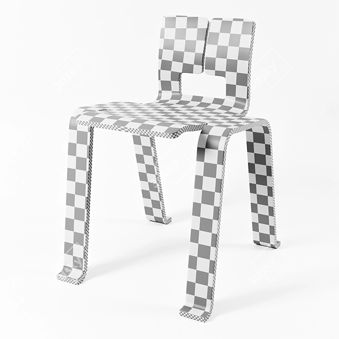 Sleek Origami-inspired Chair: Ombra Tokyo 3D model image 3