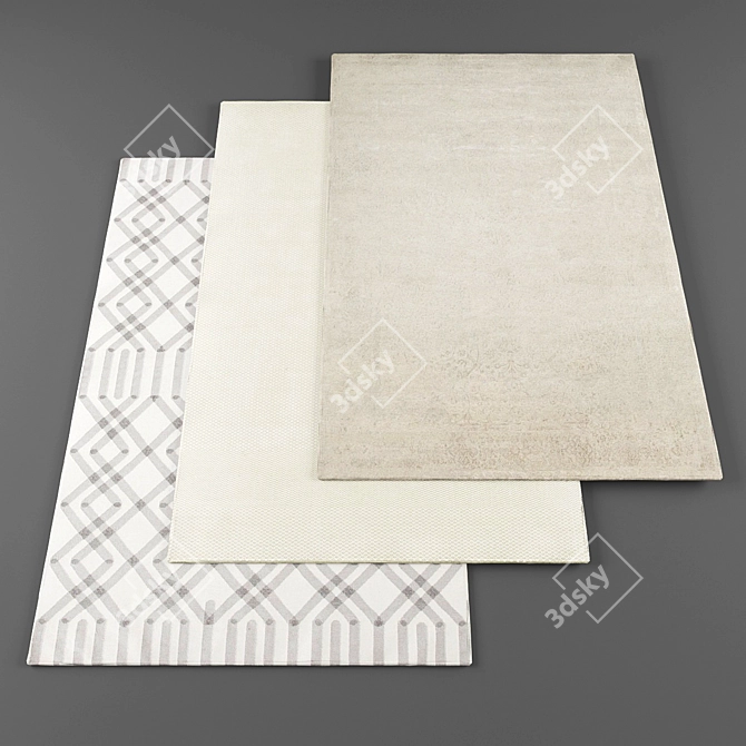 High Resolution Rug Set - 4 Pieces 3D model image 1