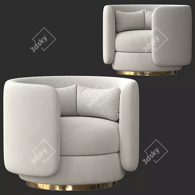 Modern Group Armchair: Philippe Malouin | SCP 3D model image 3