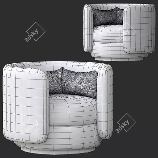 Modern Group Armchair: Philippe Malouin | SCP 3D model image 4