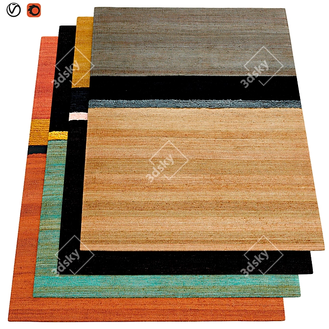 Premium Textured Carpets | 007 3D model image 1