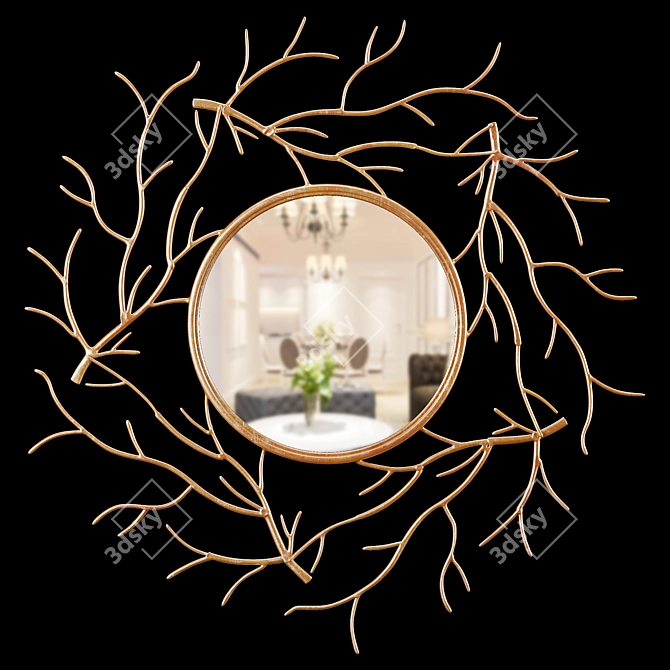 Sequoia Mirror - Elegant and Stylish 3D model image 1