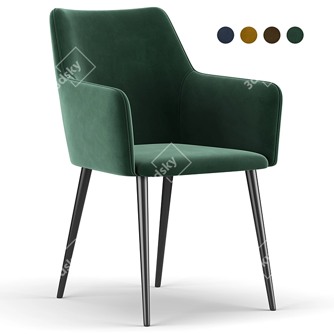 Luxury Lamar Accent Chair 3D model image 1