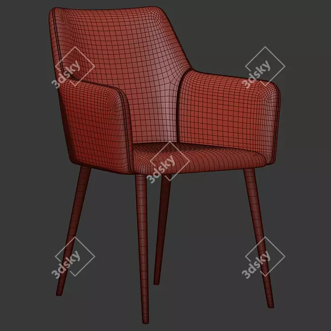 Luxury Lamar Accent Chair 3D model image 5