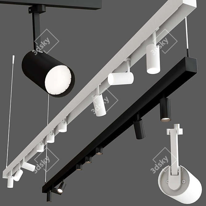 Elegant Track Lighting: Riccio 3D model image 1