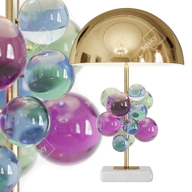 Colorful Globo Table Lamp by Jonathan Adler 3D model image 1