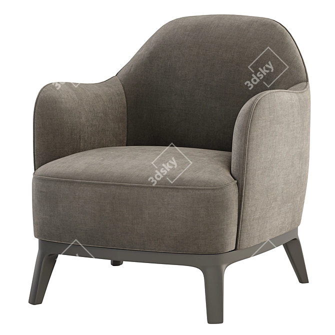 Lysandre Flexform Armchair: Seamless Style and Comfort 3D model image 2