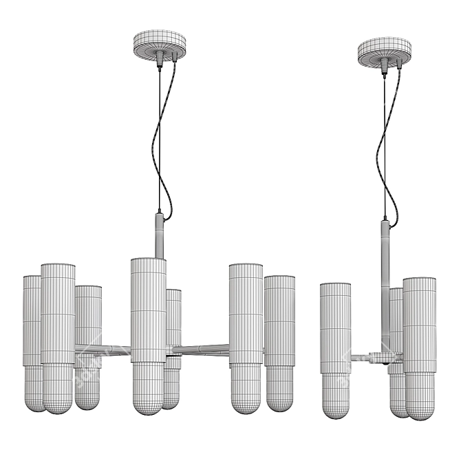 Elegant Lucrezia Chandelier 3D model image 3