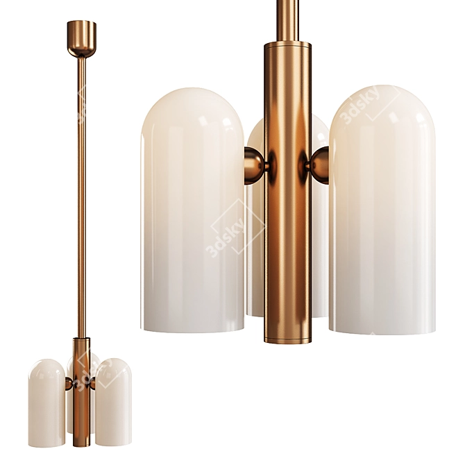 Exquisite Odyssey Tube Pendant 3D model image 1