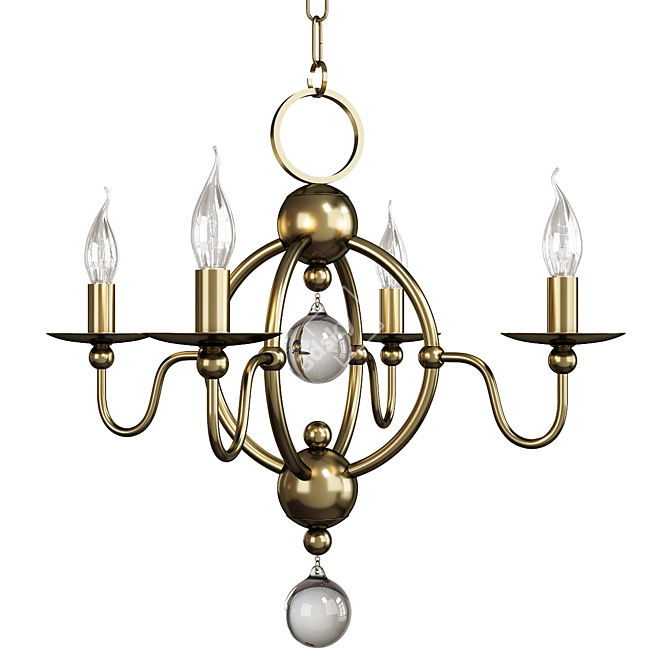 Quatrefoil Luxury Chandelier 3D model image 1