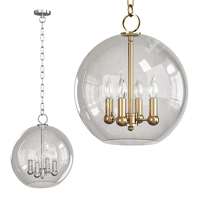 Elegant Mini Jupiter Chandelier 3D model image 1