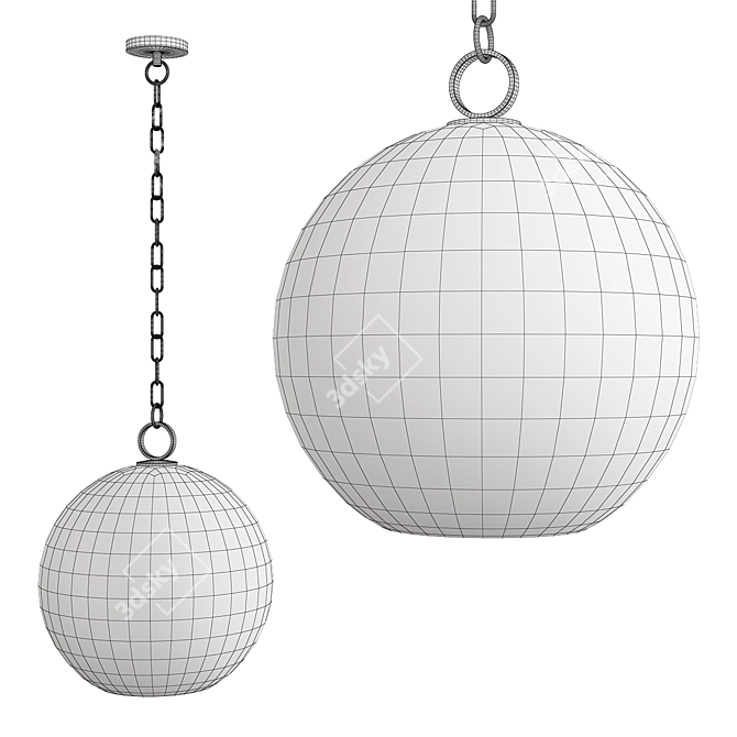 Elegant Mini Jupiter Chandelier 3D model image 2