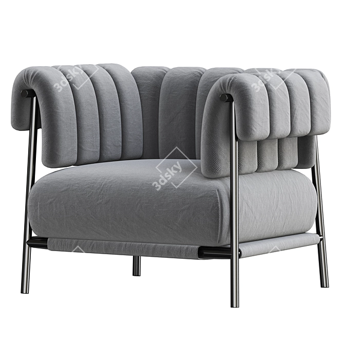 Tirella Armchair: Sleek and Stylish 3D model image 3