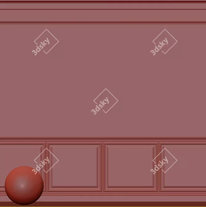 Elegant Molding Plaster 154 3D model image 3