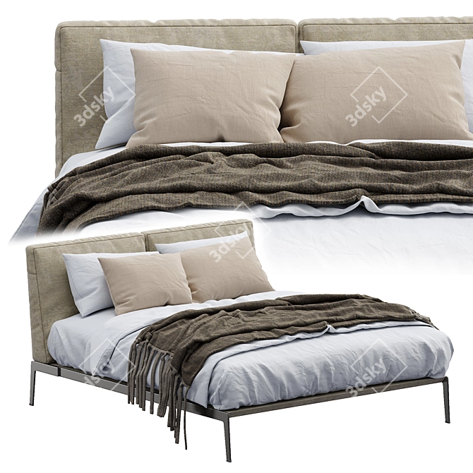  Sleek Lifesteel Bed: Superior Comfort 3D model image 1