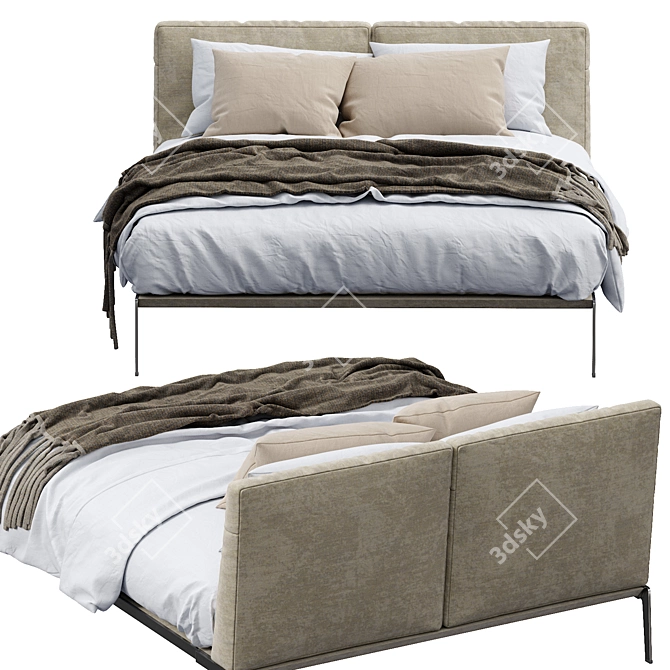 Sleek Lifesteel Bed: Superior Comfort 3D model image 3