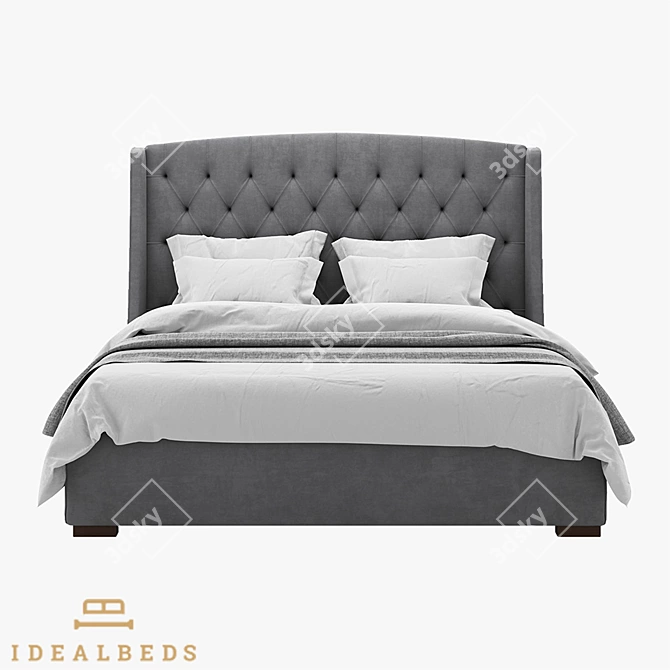Luxury Olive Dream Bed 3D model image 2