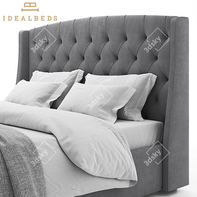 Luxury Olive Dream Bed 3D model image 3
