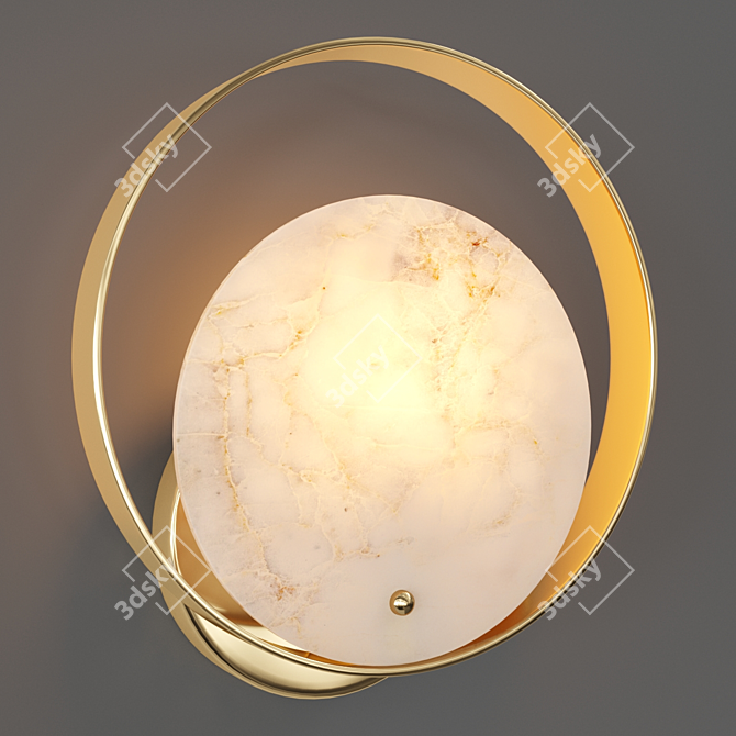 Marble Rondo LED Wall Light 3D model image 1