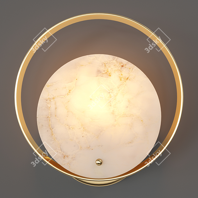 Marble Rondo LED Wall Light 3D model image 2