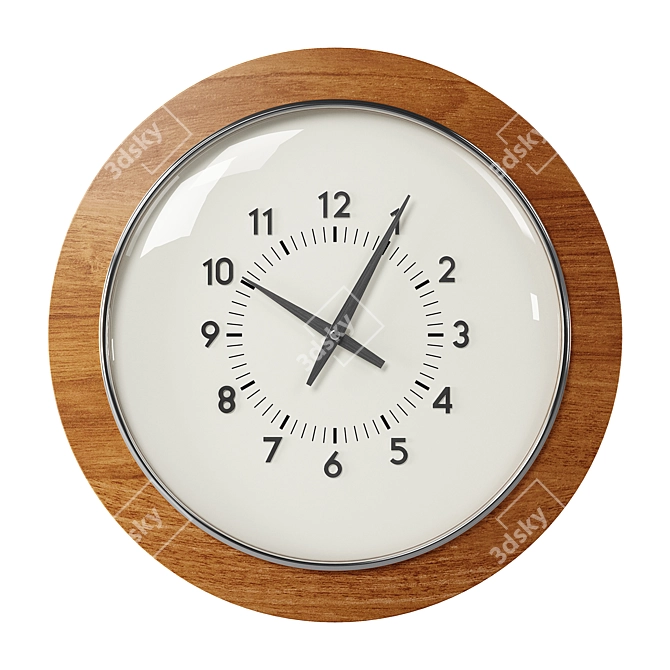 Zara Home Wooden Wall Clock 3D model image 3