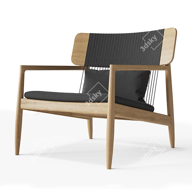 Gloster Archi Lounge Chair: Contemporary Comfort in Style 3D model image 2