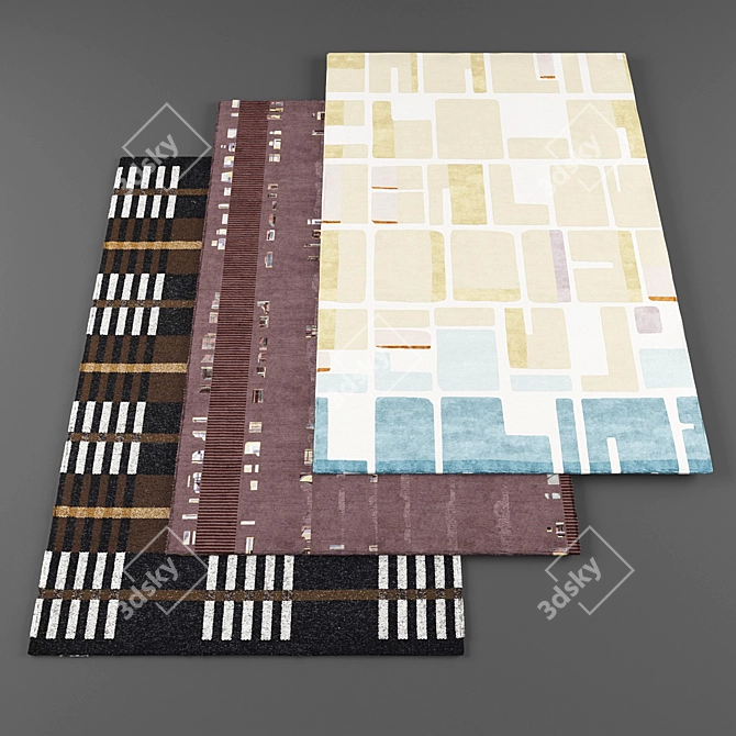 3D Modern Rugs Collection 3D model image 1