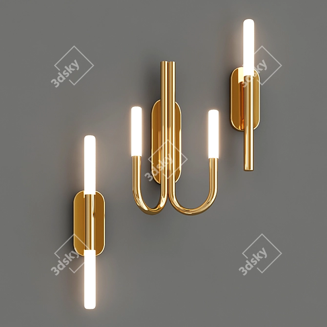 Rousseau Wall Lamp Collection: Elegant Illumination 3D model image 2