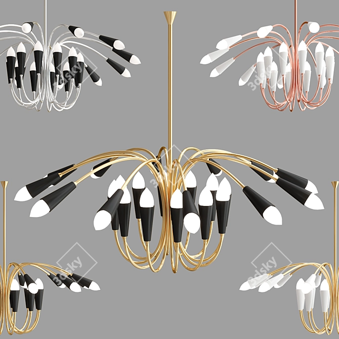 Modern Delightfull Aretha Suspension 3D model image 1