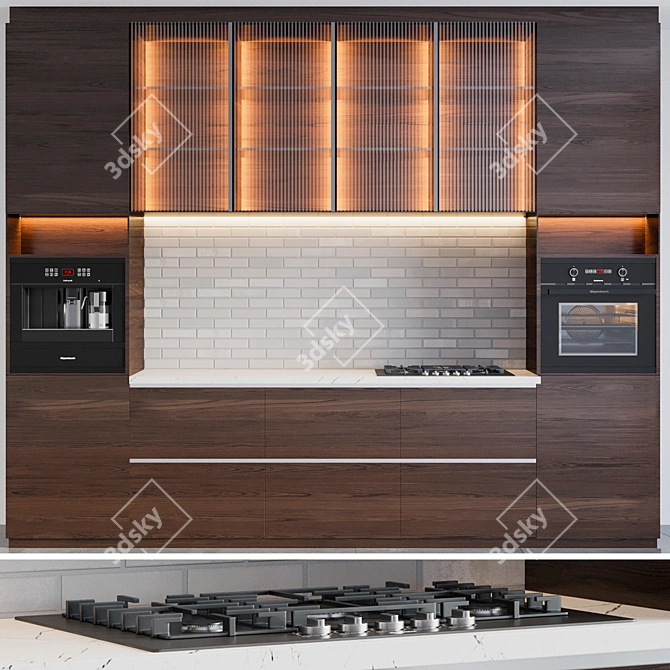 Modern Kitchen Set - V-Ray & Corona Compatible 3D model image 2