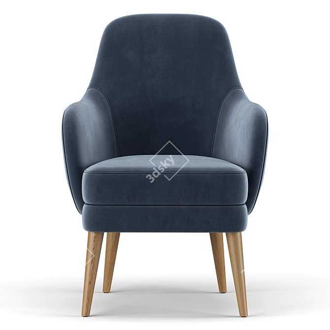 Elegant Amaia Chair: Stylish Comfort 3D model image 3