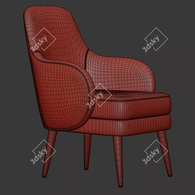 Elegant Amaia Chair: Stylish Comfort 3D model image 5