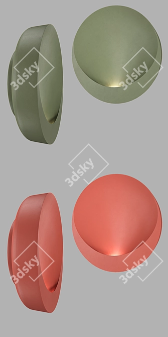 Contemporary Dots Wall Lamp 3D model image 3