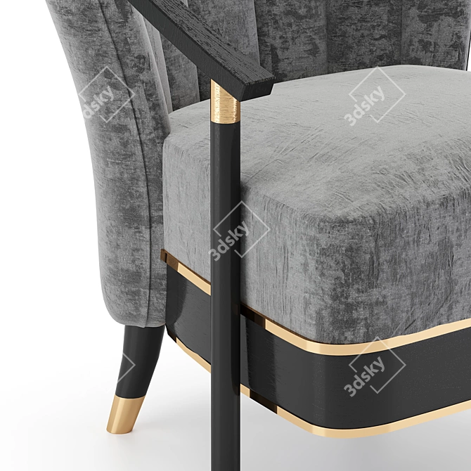 Elegant Serena Armchair: 3D Model with Multiple File Formats 3D model image 4