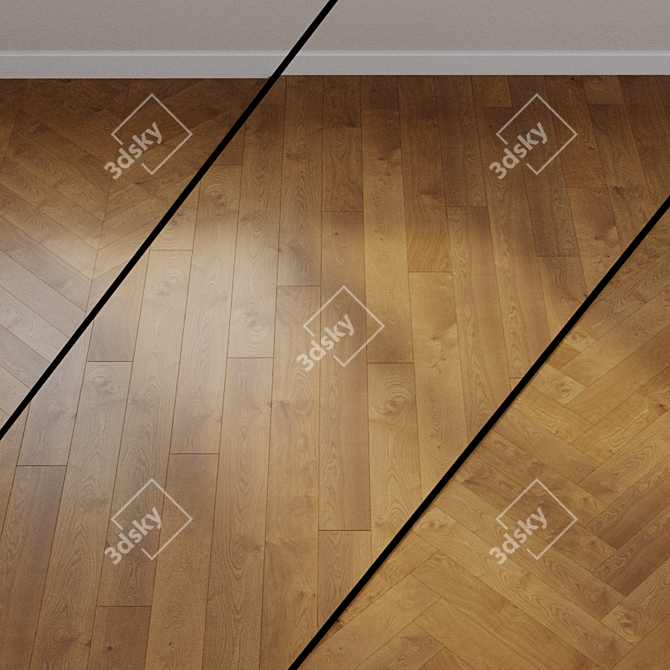 HARO Professional Parquet 4000 - Country House 2V in Mocca-Oak 3D model image 1